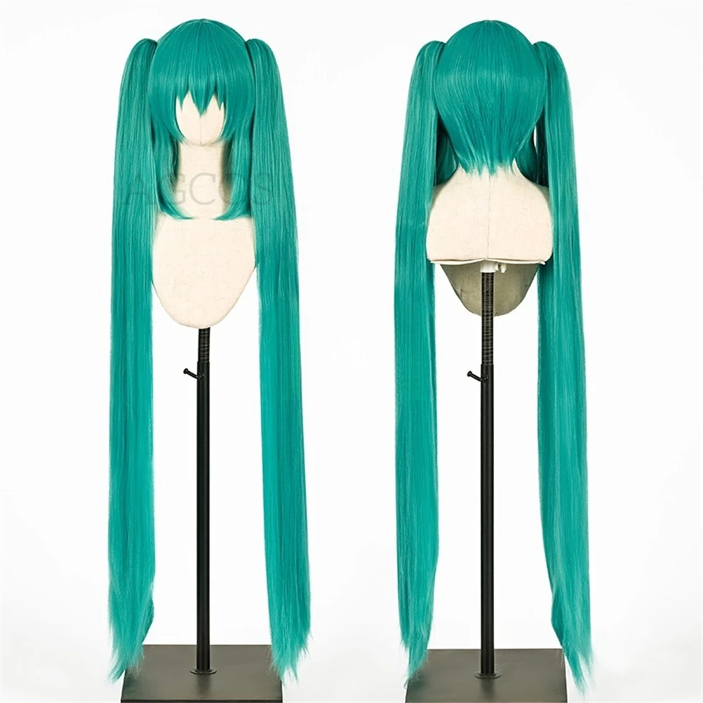 AGCOS Anime Mikku Cosplay Girl Mikuu Cosplay Wig Christmas Cos Hair Wigs
