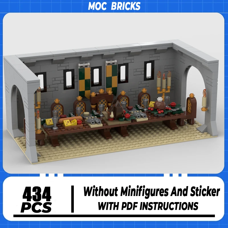 

Medieval Castle Model Moc Building Blocks Christmas Banquet Model Technology Bricks Christmas DIY Assembly Toy Construstion Gift