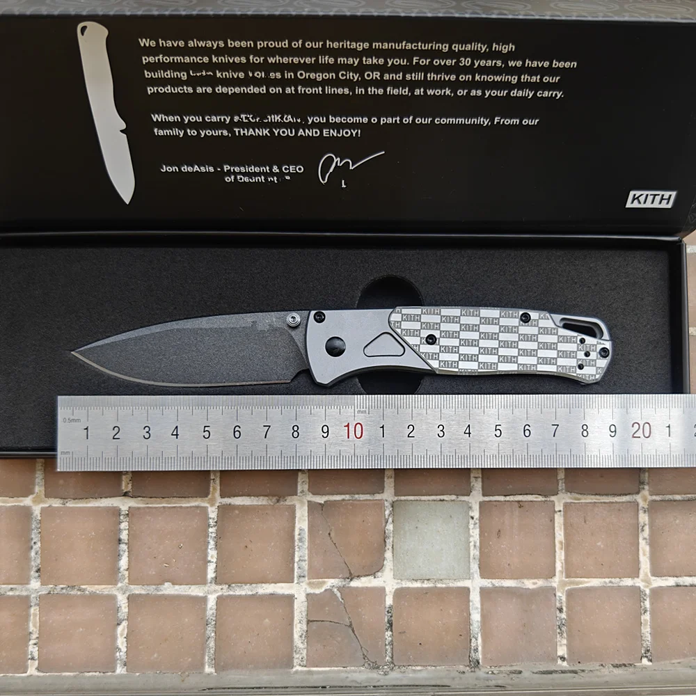 JUFULE 535 كيث Bugout مقبض ألمونيوم الكرات علامة M390 جيب EDC أداة التخييم الصيد الأسماك التكتيكية للطي شفرة سكين #1