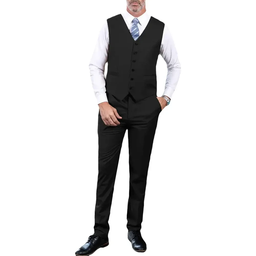 

Male Suit Fashion Peak Lapel Single Breasted Casual Groom Wedding Tuxedo Slim Fit 3 Piece Jacket Pants Vest