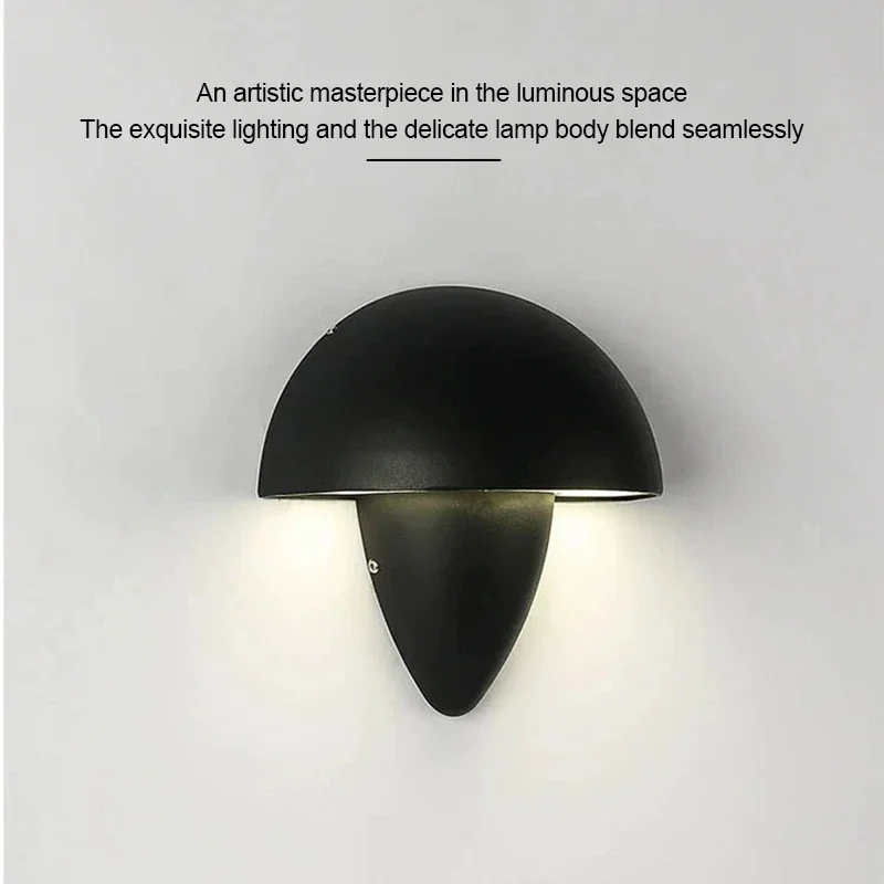

Наружный настенный светильник для виллы, прихожей, двора, балкона, гостиной, украшения, грибная лампа, водонепроницаемые минималистичные акриловые настенные светильники