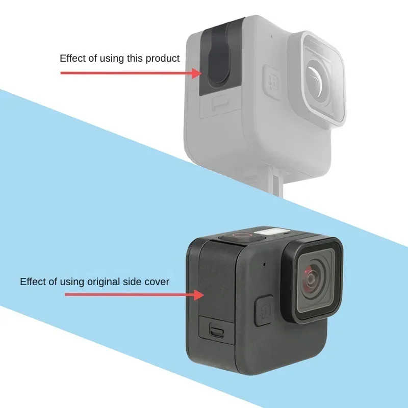 Battery Cover Removable Charging Port Adapter Door for GoPro Hero 11 Black Mini 11 10 9 8 Side Cover Case Camera Protector Mount