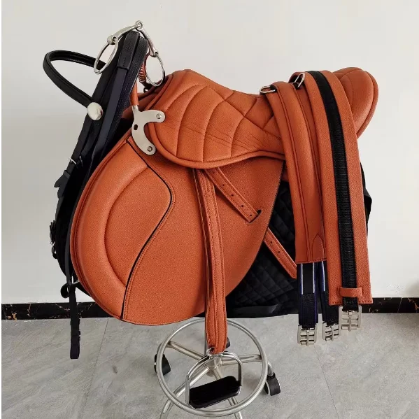 

Comprehensive English Saddle Trainer Double Belly Band Endurance Saddles Full Set Long-Distance Horse Saddles