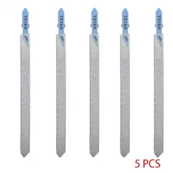 5pcs T318A Saw Blades HCS Curved Extra Long Jigsaw Blades for Metal Cutting Reciprocating Saw Blade Powerful Metalworking Tool