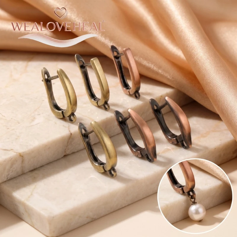 schmuckherstellung zubehör,Vintage Antik-Bronze Ohrhaken, Antik-Kupfer-Messing Ohrringhaken für Handgemachte DIY Schmuckherstellung – Detail 16