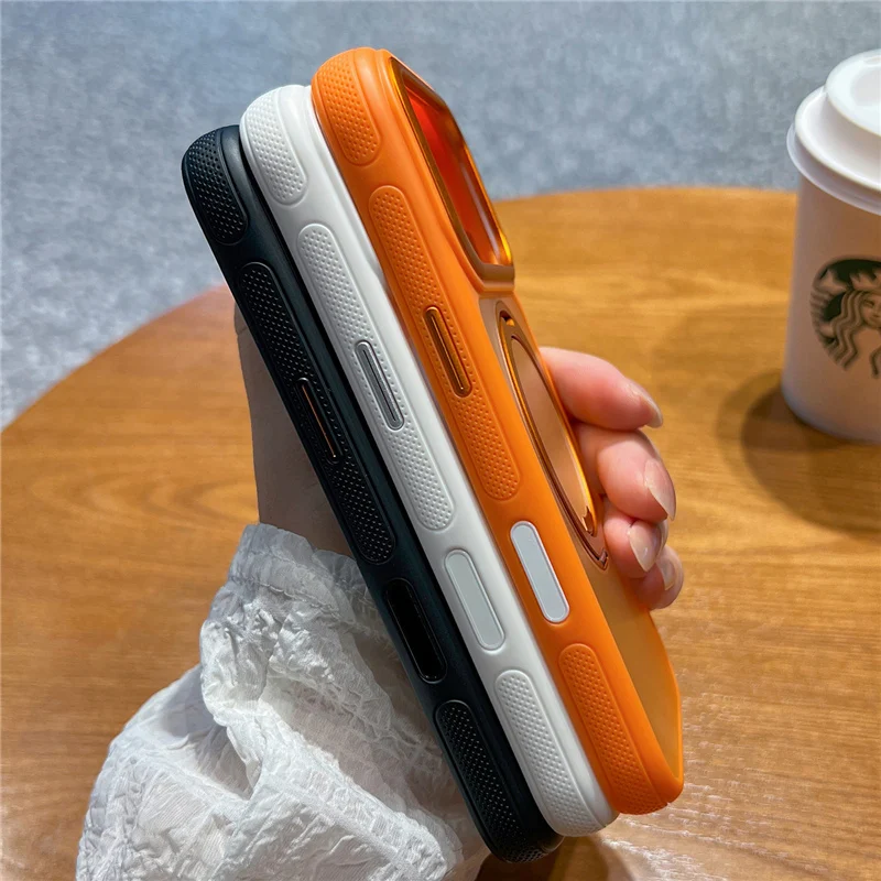 Picture 6: Magnetic Rotating Pivot Bracket For Magsafe Case For iPhone 17 17Pro 17Pro max Touch Control Camera Button Matte Hard Cover