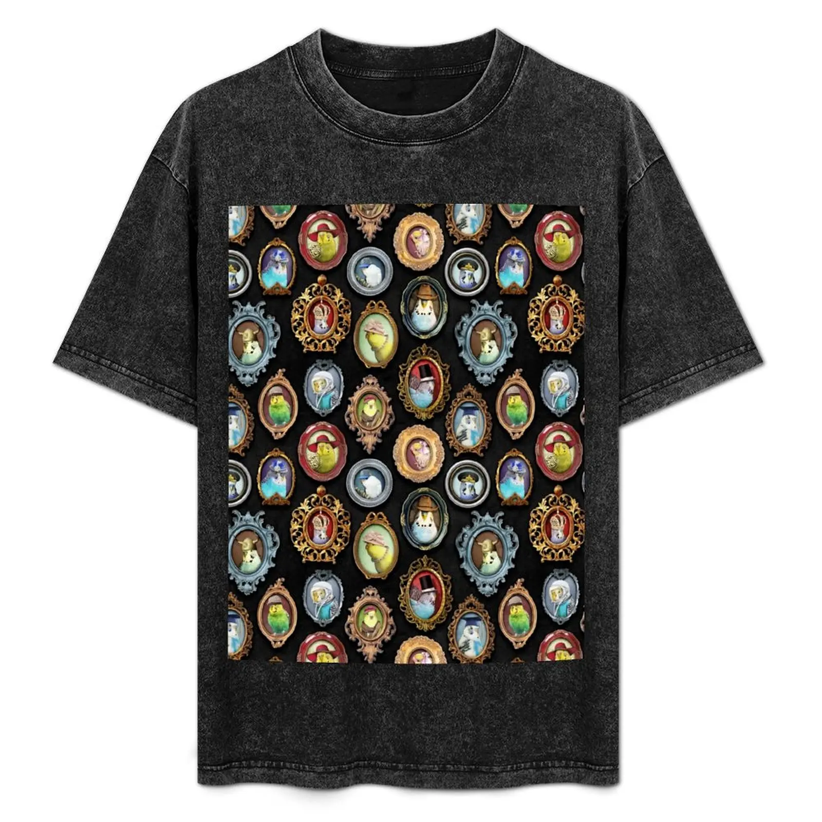 

Budgies in Hats T-Shirt sweat graphic tee shirt anime clothes mens graphic t-shirts funny