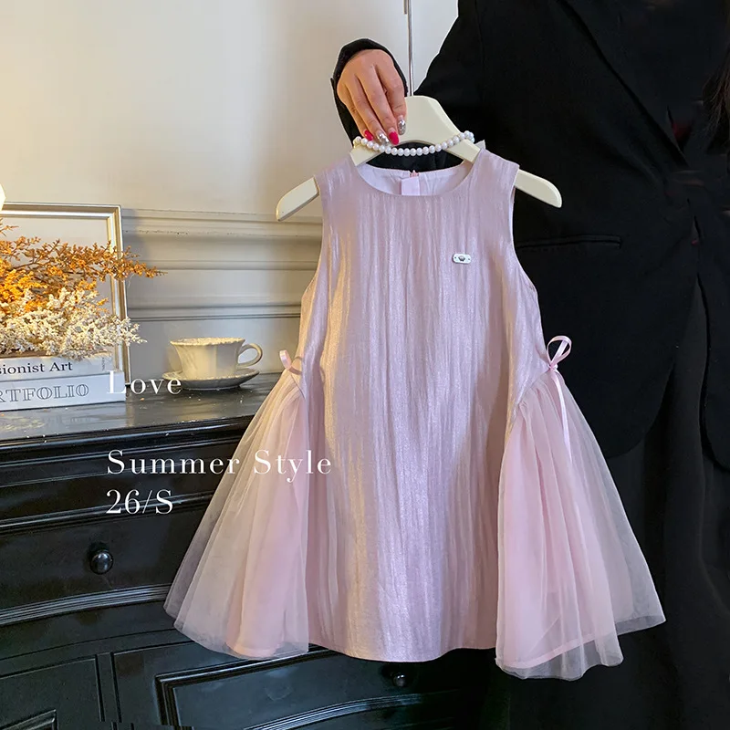 Sweet Fairy Tale Girls Summer Dress 2026 New Sleeveless Tank Top Princess Dress Toddler Baby Girl Party Clothes