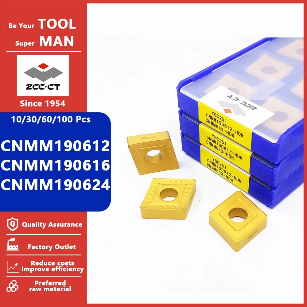 

ZCC CT CNMM190612 CNMM190616 CNMM190624 CNMM 190612 190616 190624 Roughing Carbide Inserts Cutting Tool CNC Lathe Cutter Tools