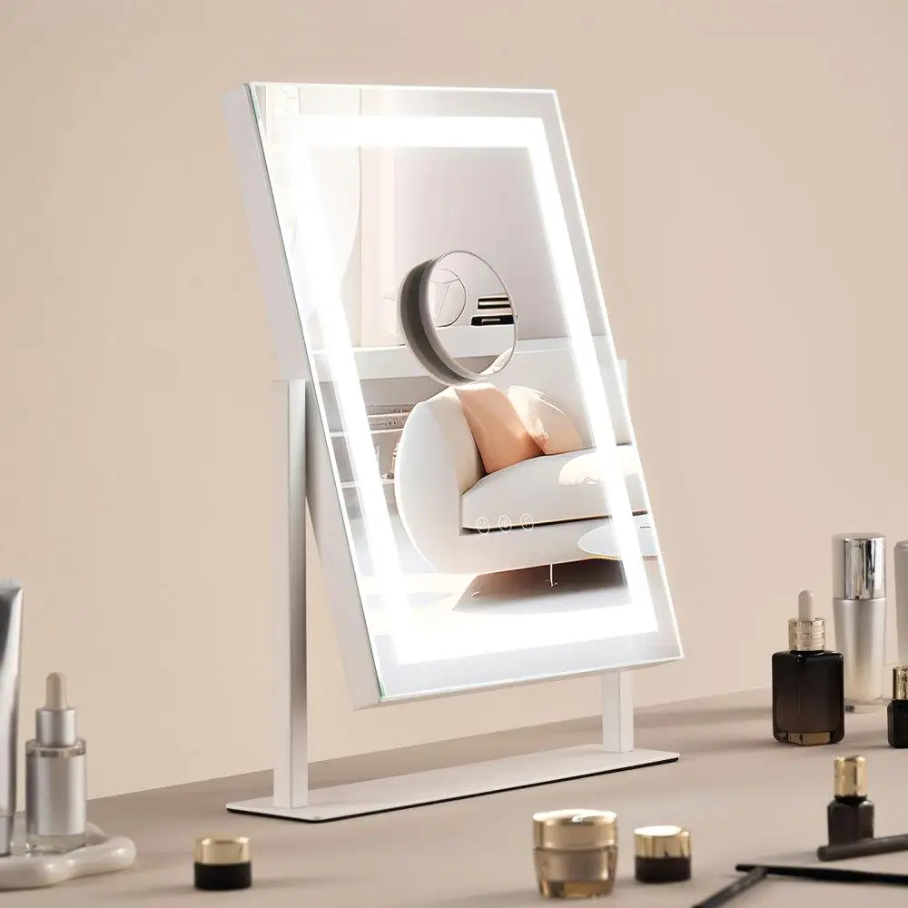 

LED Lighted Makeup Mirror 3 Colors Vanity 5X Magnification 16.1x11.8 inches