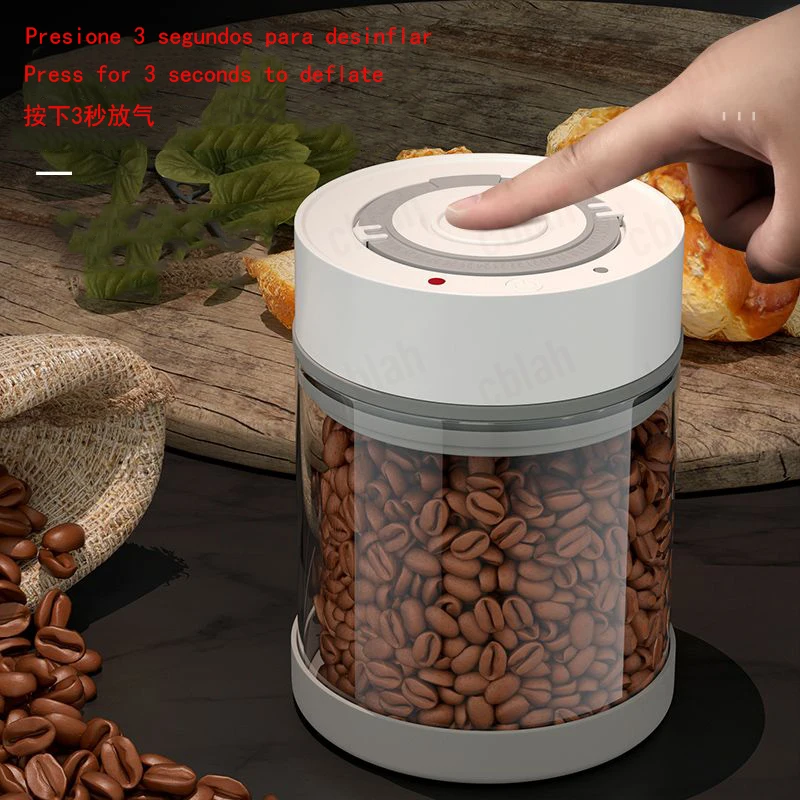 950ML electric vacuum sealed can, coffee bean tea storage can, intelligent automatic suction food storage container