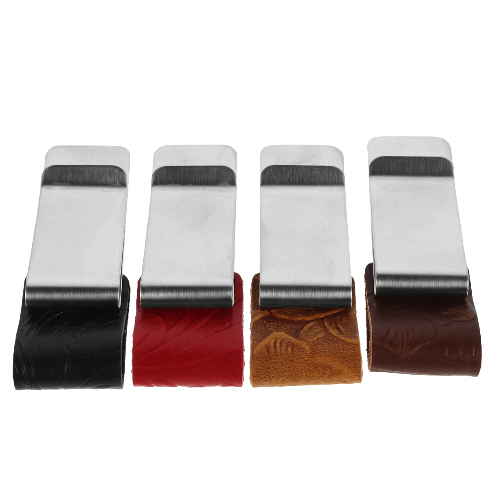 

4pcs Pen Holder Stainless Steel Notebook Pen Clip Long-lasting Secure Grip Travel Accessories Marker Clip Planner Journal