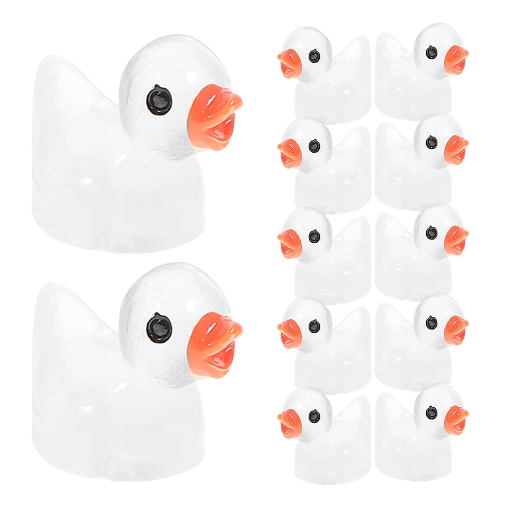 

50pcs Glow Mini Garden Animal Statue Resin Figure Adorable Animal Statue Decor Supplies Cute Ornament