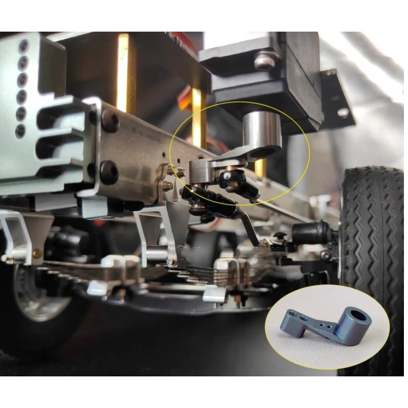 25T Servo Arm Servo Steering Assembly for 1/14 Tamiya RC Truck Tractor Tipper Scania Benz Actros Volvo MAN Toy Car Upgrade Parts