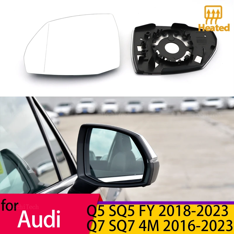 

Left Right Wing Mirror Glass Heated Driver Passenger Side For Audi Q5 Q5L SQ5 FY2018-2023 Q7 SQ7 4M 2016-2023 Car Accessories