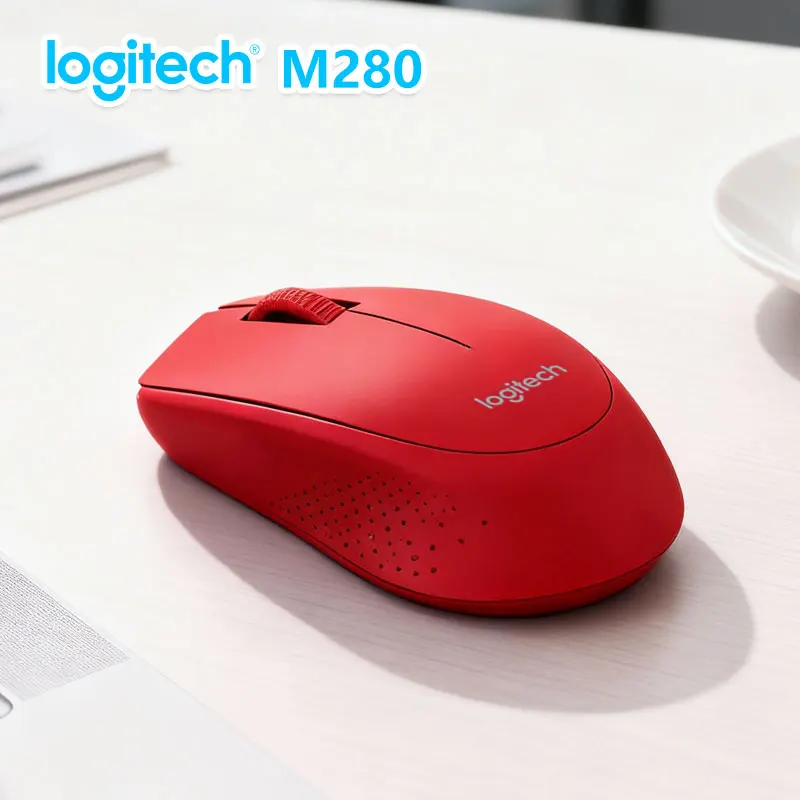 

Бесшумная беспроводная мышь Logitech M280, красочный корпус, эргономичный дизайн, подходит для офиса, дома и учебы