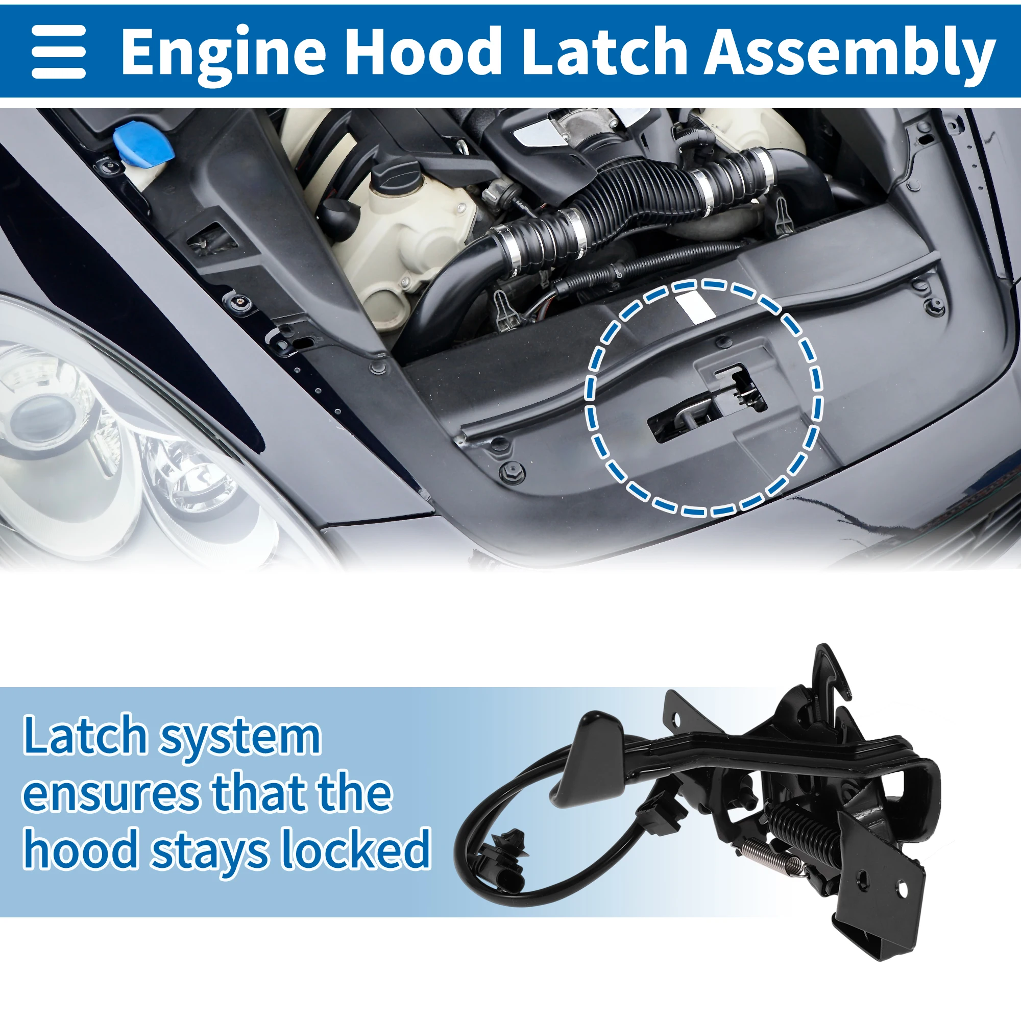 

UXCELL Защелка капота в сборе для Hyundai Kona 2018-2023 No 81130J9000 1 шт.