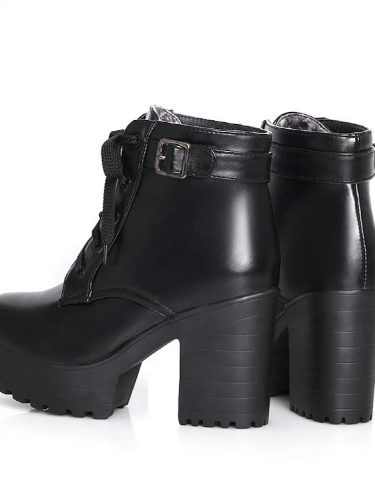 

Женские ботинки, длинные ботинки большого размера, размеры 40, 4, 42, 43, ботинки челси на платформе со шнуровкой, зимние непромокаемые ботинки из искусственной кожи