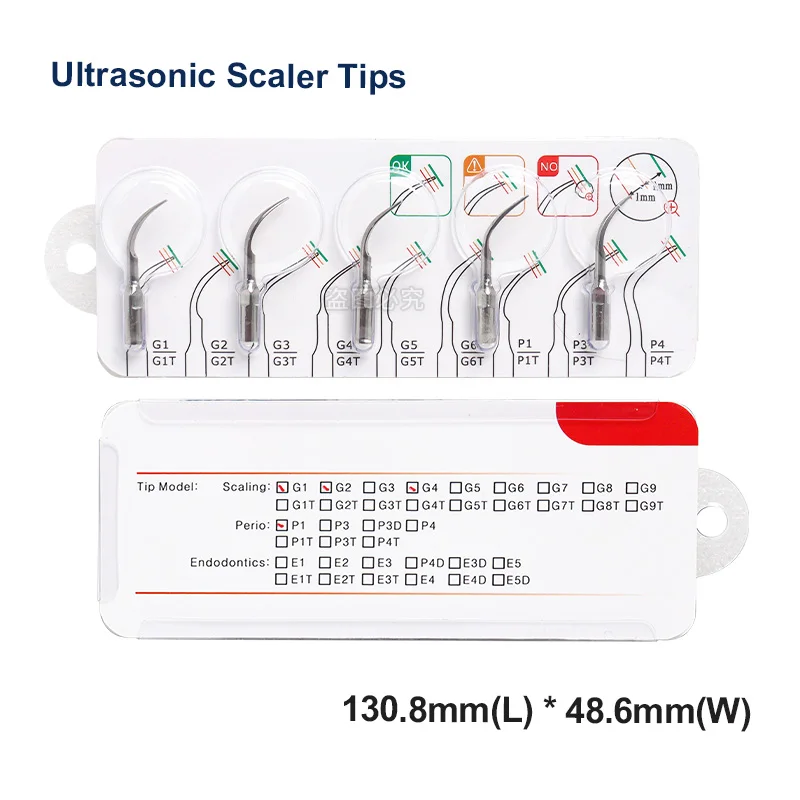 5pcs Dental Ultrasonic Scaler Tip Scaling Tip Periodontics Endodontics Fit EMS Woodpecker SATELEC DTE NSK