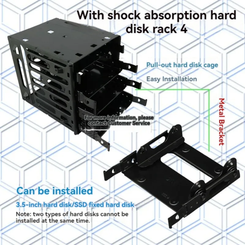 The Shock-proof Hard Disk Box Can Hold Four 3.5 Shock-proof Hard Disk Trays for Retrofitting Nas Chassis