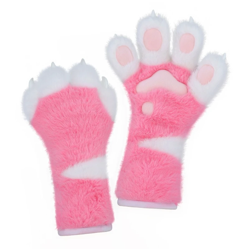 

Handmade Cute Furry Beast Claw Long Fursuit Gloves Anime COS Comic-con Party Halloween Cosplay Costume Kig Cats Claw Prop