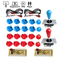 Juego Arcade joystick DIY Kit controlador USB de retardo cero SANWA Joystick de 8 vías 24/ 30mm botones para PC, Raspberry Pi