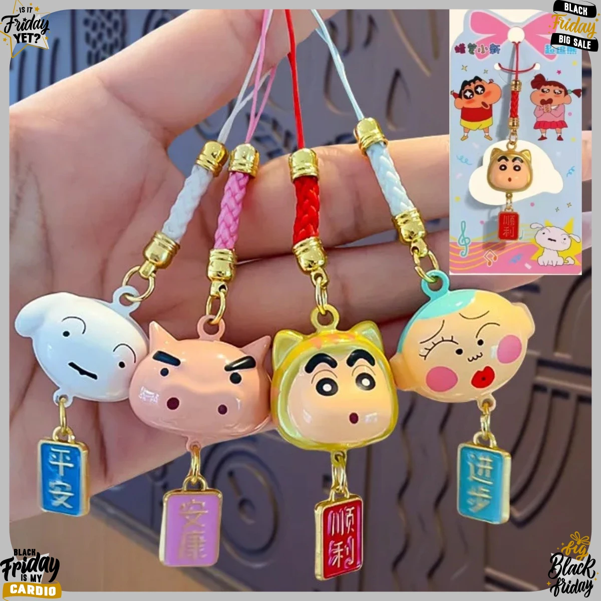 

Crayon Shin-chan Cute Cartoon Water Bell Keychain, Anime Doll Pendant Bag & Phone Chain Ornament
