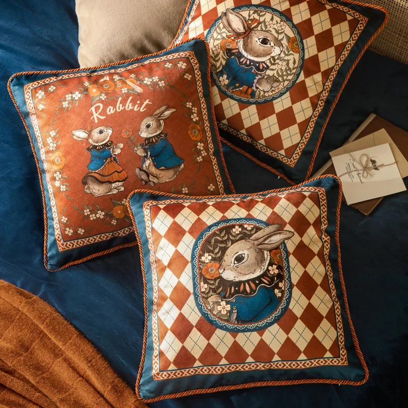 

American Pastoral Style Short Plush Square Pillow Cover Home Decor Items Suitable for Pillows Cushion Decorative Customization