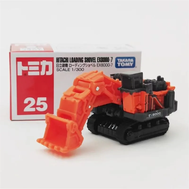 TAKARA TOMY Tomica No.25 Hitachi Construction Heavy Excavator Diecast Metal Car Model Engineering Vehicle Toy Collection