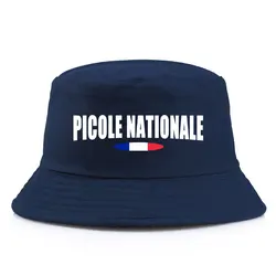 Summer Reversible Bob Unisex Adult Picole Nationale Pattern Fisherman Cap Apero Festival Casual Vacation UV Sun Beach Panama Hat