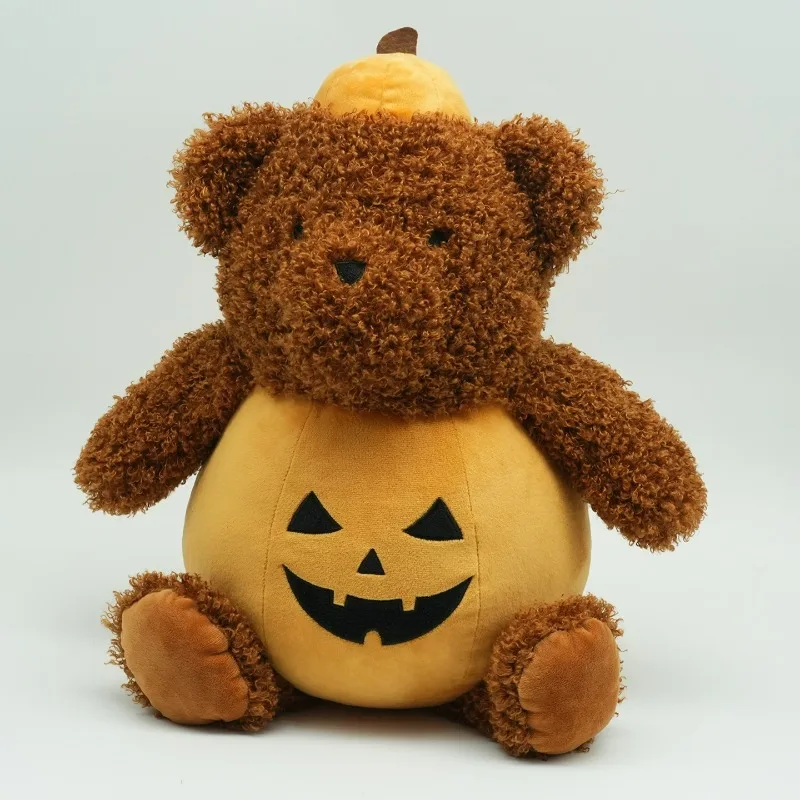 2026 New Pumpkin Teddy Bear Halloween Gift Plush Doll Pillow Cute Pillow Office Chair Cushion