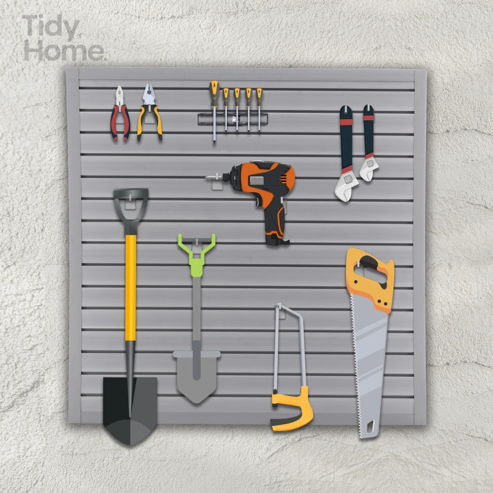 

high-quality Slat Wall Panels, 4ft x 2ft Garage & Home Efficient Storage System,Heavy Duty Interlocking Design ,Graphite Finish