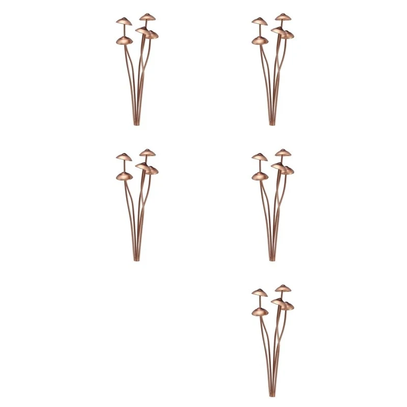ABYP 5X Mushroom Metal Decorative Garden Stakes Perfect For Outdoor Spring Decor And Adding To Your Metal Flowers