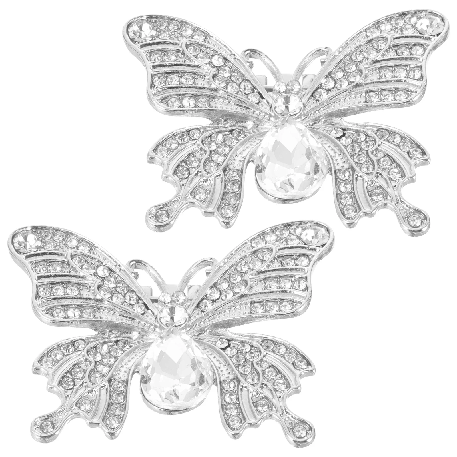 

1Pair Rhinestone Butterfly Shoe Clips Premium Bridal Wedding Shoes Buckle Decorative Accessories Elegant Shoe Charms for Flats