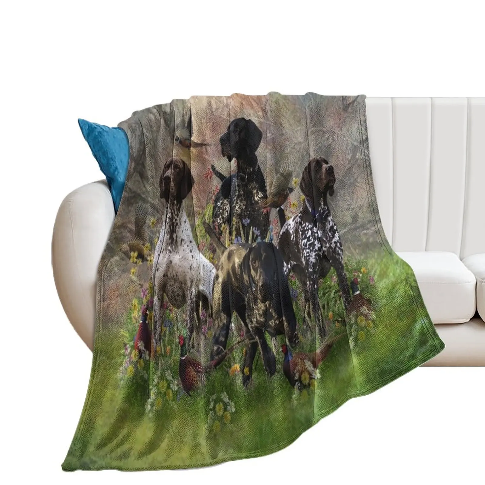 Waiting for the hunting season (GSP) Throw Blanket Shaggy For Sofa Thin Bed Fashionable Blankets