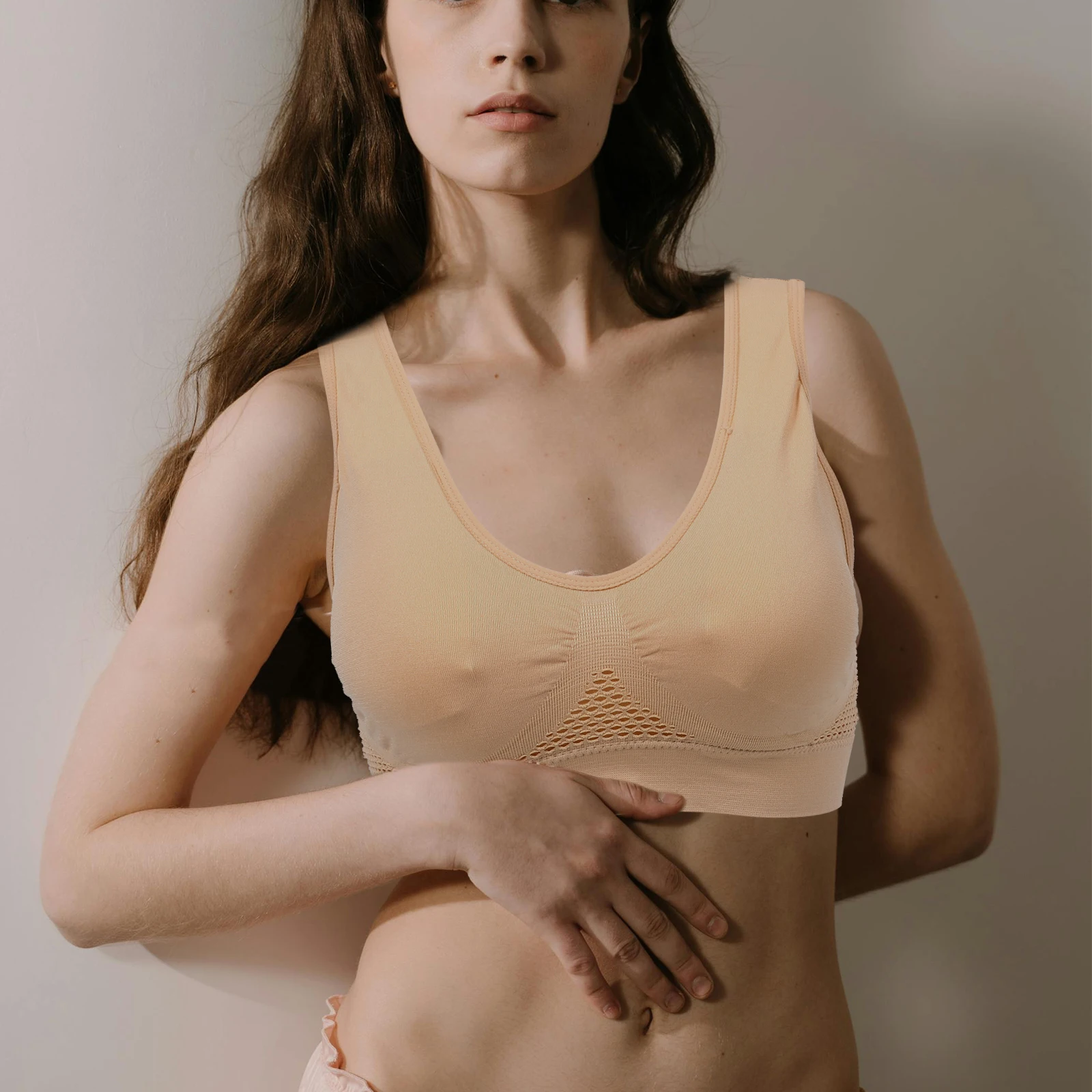 

3Pcs Plus Size Workout Bras Women Breathable Mesh Sports Bra Tops Gym Fitness Running Jogging Support Bras Gym Tops Women