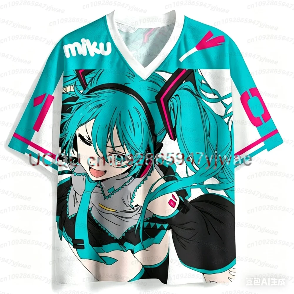 Damen Virtual Idol Hatsune Miku Sporttrikot Kurzarm Kinder/Erwachsene Kawaii Rollenspiel Atmungsaktives, schnell trocknendes Damen-T-Shirt – Detail 8