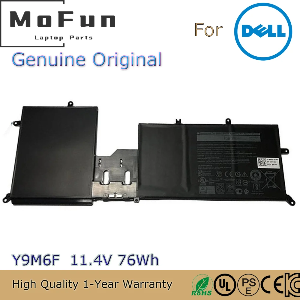 

Brand New Original Y9M6F 11.4V 76Wh Laptop Battery for Dell Alienware M15 ALW15MD4725W R2 P87F P41E R2 ALW15M-R4958W