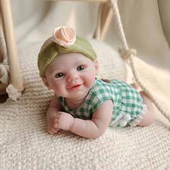 6 Inch/15cm Washable Mini Vivienne Full Silicone Reborn Girl Doll, Painted Realistic…