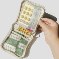 Zippered Pocket Medicine Bag Outdoor Travel Medical Bag First Aid Kit Bandaid Disinfection Organizer Emergency Storage Bag