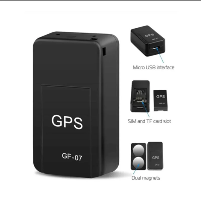 เครื่องติดตามตำแหน่ง GPS แม่เหล็ก GF07เครื่องติดตามตำแหน่งแบบเรียลไทม์ขนาดเล็กสำหรับรถจักรยานยนต์รถยนต์