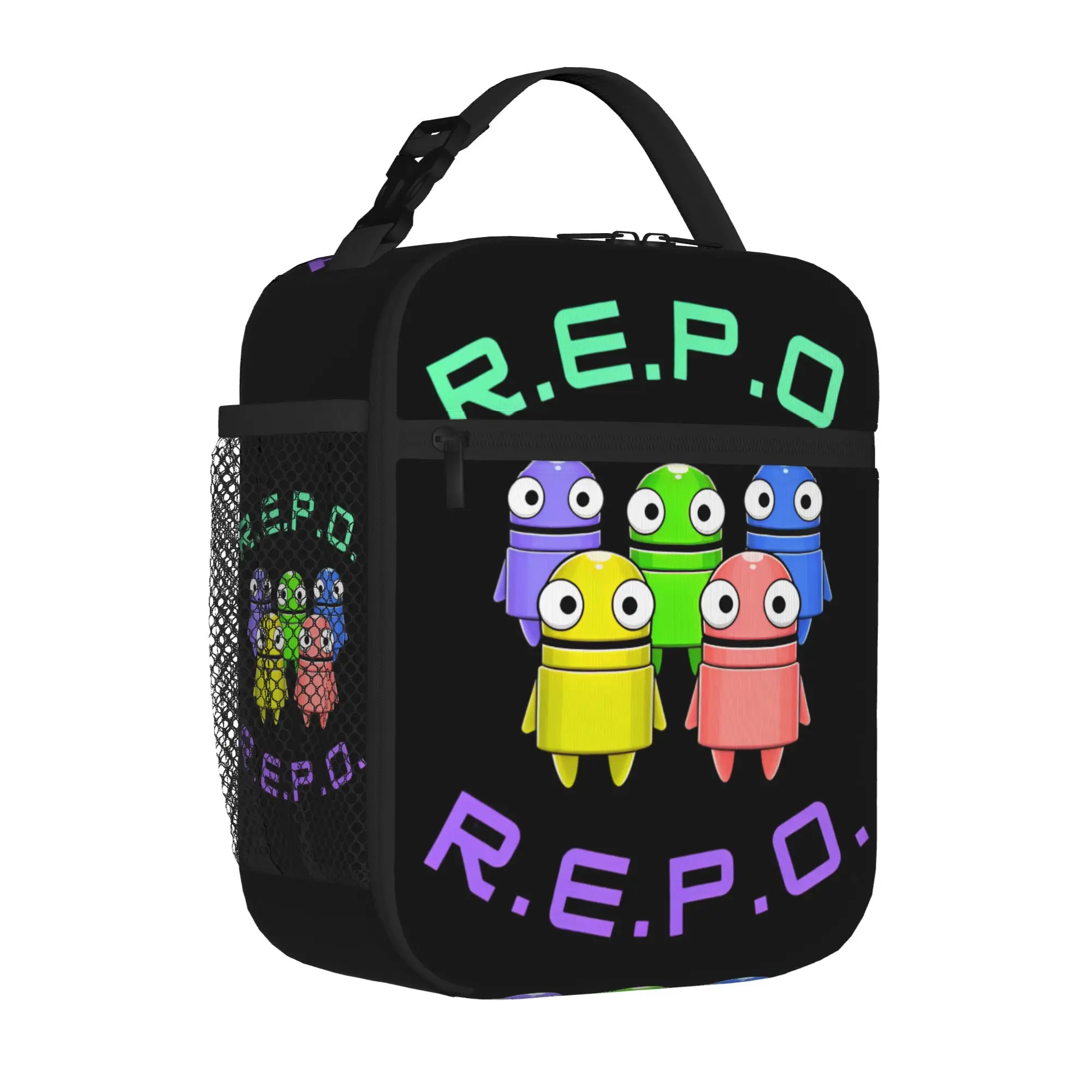 R.E.P.O. Funny Video Game Tote Insulated Lunch Bag Repo Portable Food Bags Reusable Thermal Cooler For Picnic Washable Bento Box