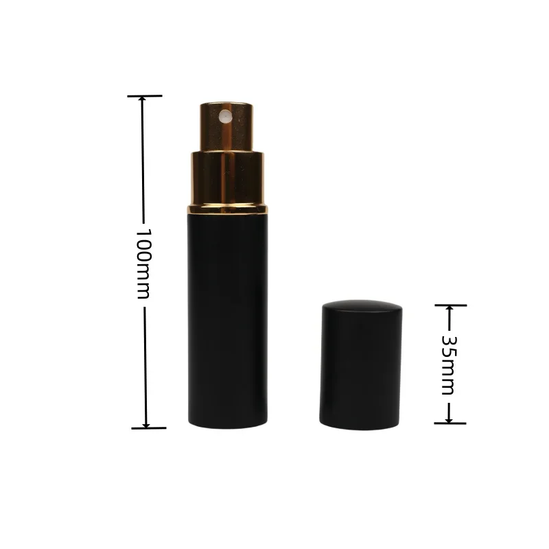 Miniatomizador de Perfume recargable portátil, botellas de vidrio vacías para cosméticos, frascos de aluminio con pulverizador, herramientas de viaje, 10ml, novedad