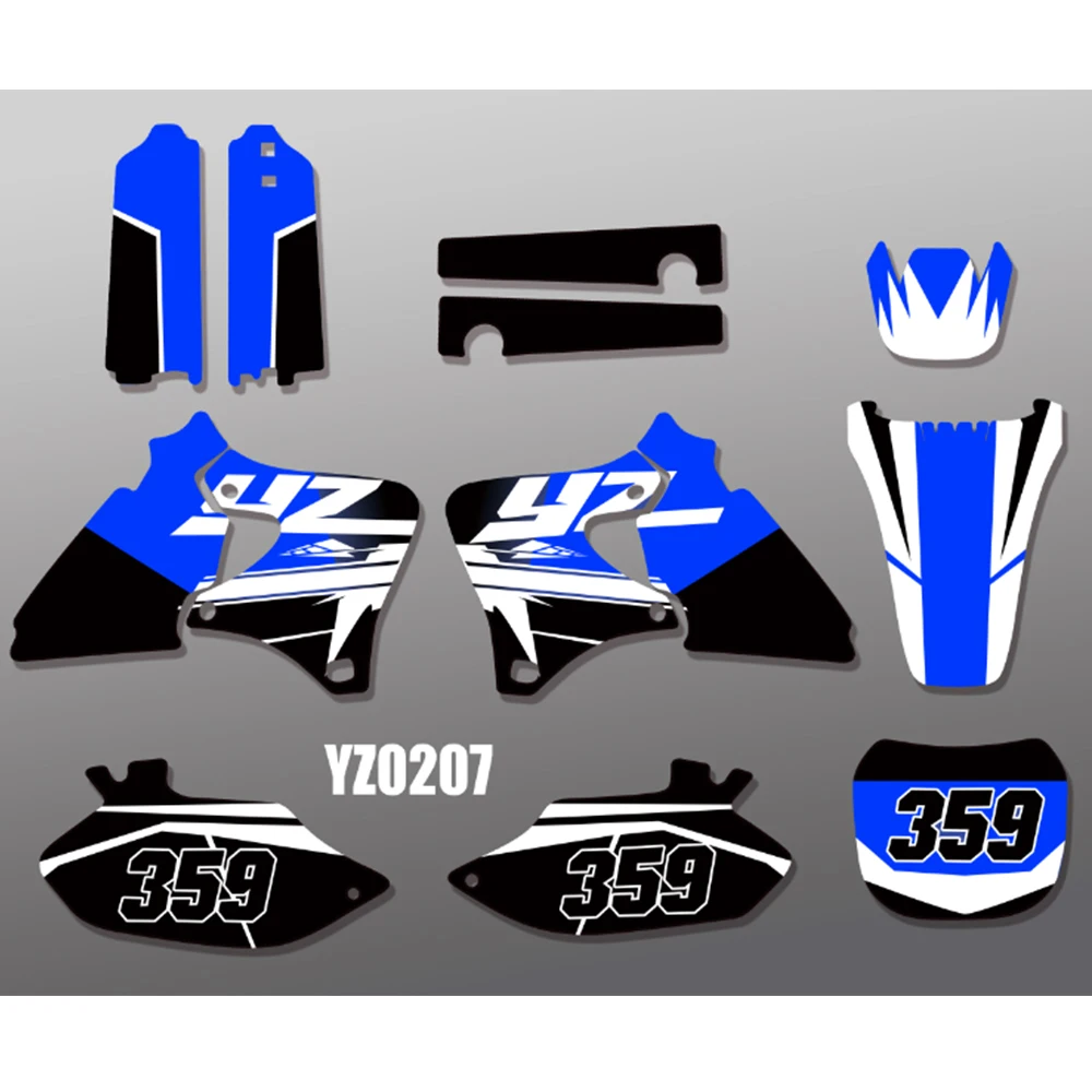 For Yamaha 250 400 426 YZF 1999-2002 Graphics Stickers Decals background kit for Yamaha YZ250F YZ400F YZ426F 1999 2000 2001 2002