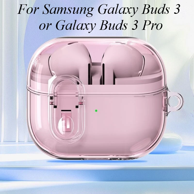 Funda para auriculares para Samsung Galaxy Buds 3 Pro, Funda transparente con bloqueo seguro, Funda para Samsung Galaxy Buds 3 FE o Buds 3
