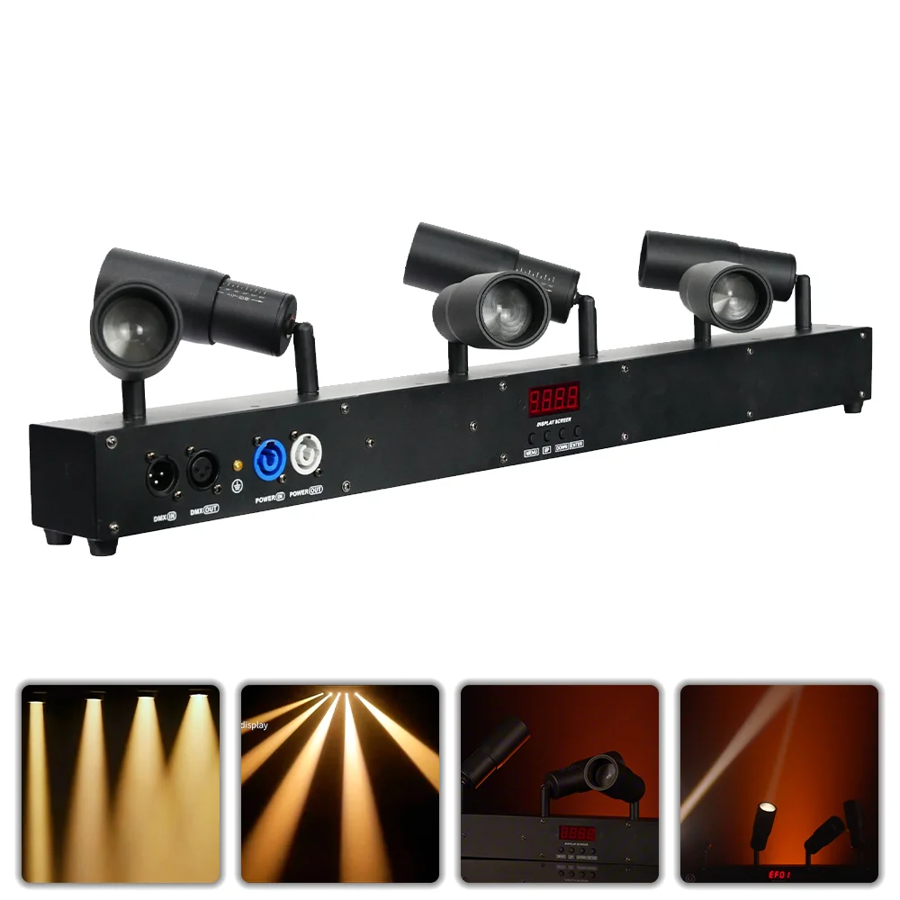 

6X10W LED Spot Light Beam Focus Wash Bar Warm Color Indoor Dmx512 Sound Stage for DJ Disco Party Bar Art Exhibition Home Club