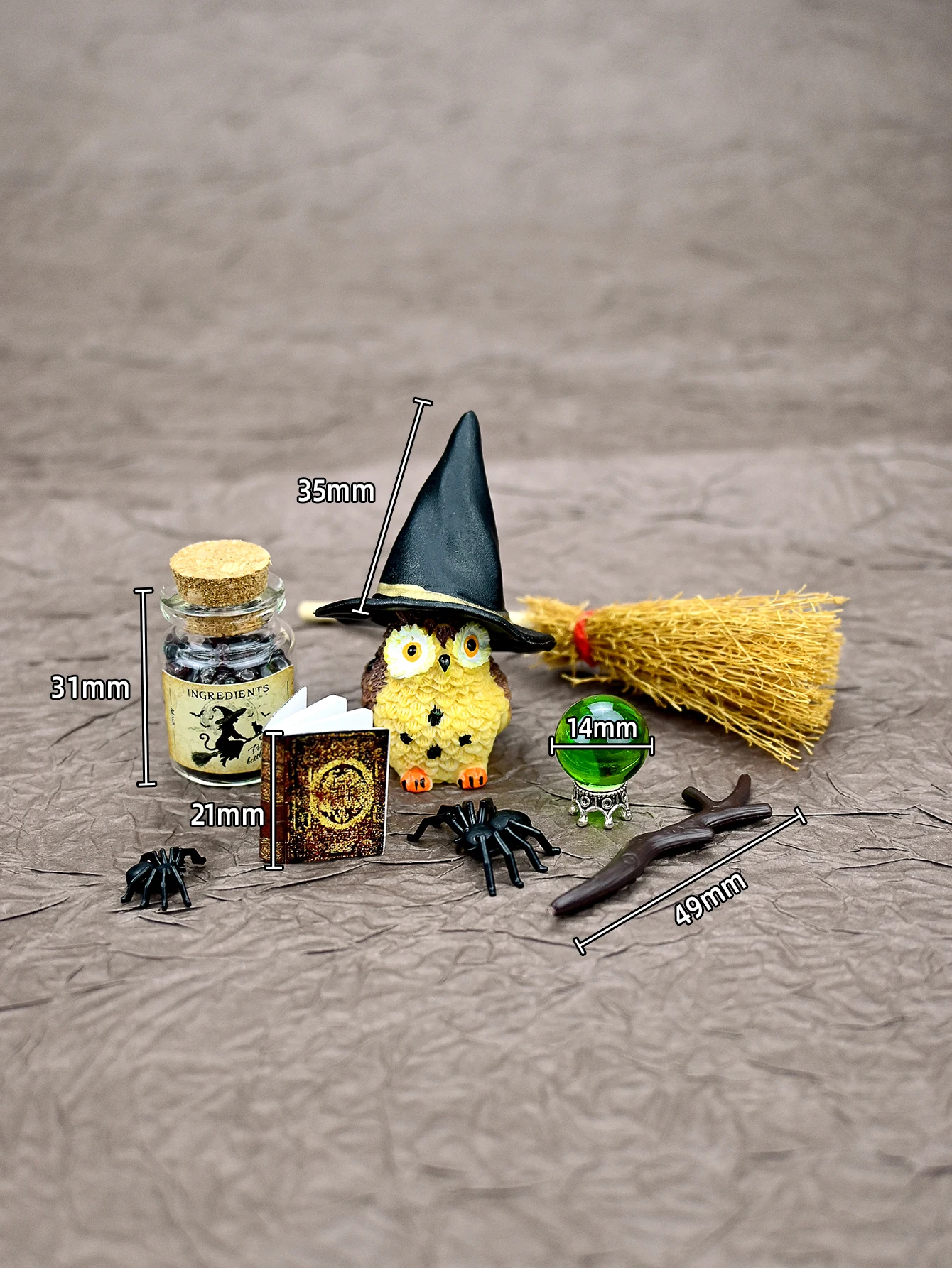 A Miniature Magic Stone, Miniature Magic Academy Ornament, Halloween and Christmas Gift, Party Decoration, 1/12 Dollhouse Accessories, Model House, Micro-Landscape Decoration, Home Decor (Book Cover Design Random) view 6