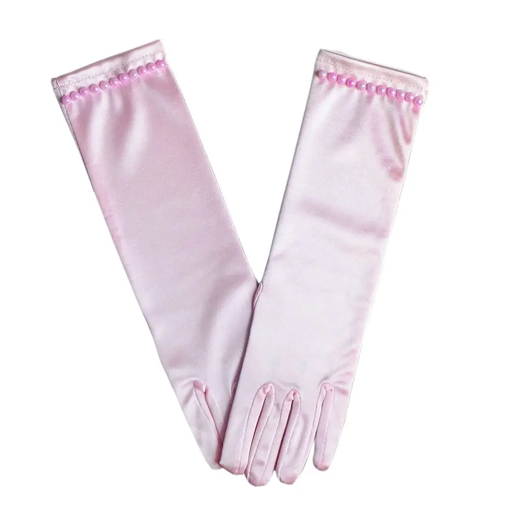 

Flower Girl's Gloves Children's Wear Princess Dance Performance Full Finger Mittens Princess Gloves Stage Gloves Wedding Gloves