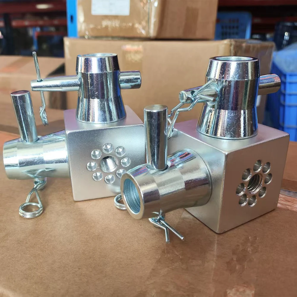 2pcs/lot Aluminum Truss Accessories Connectors 90 Degree Fixed Coupler Truss Display  Parts DIE Connector M12 for Single Pipe