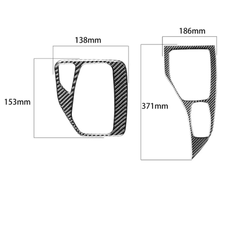 Car Gear Shift Panel Decorative Cover Trim Strips Carbon Fiber Stickers For BMW X1 E84 2011 Car Styling Interior Accessories